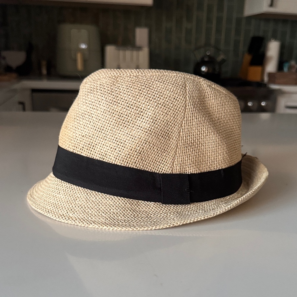 H&M Stylish Tan Fedora with Black Band